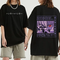 hunter x hunter anime t shirt streetwear tops men unisex short sleeve manga kurapika eye t shirt oversized black t shirts tees