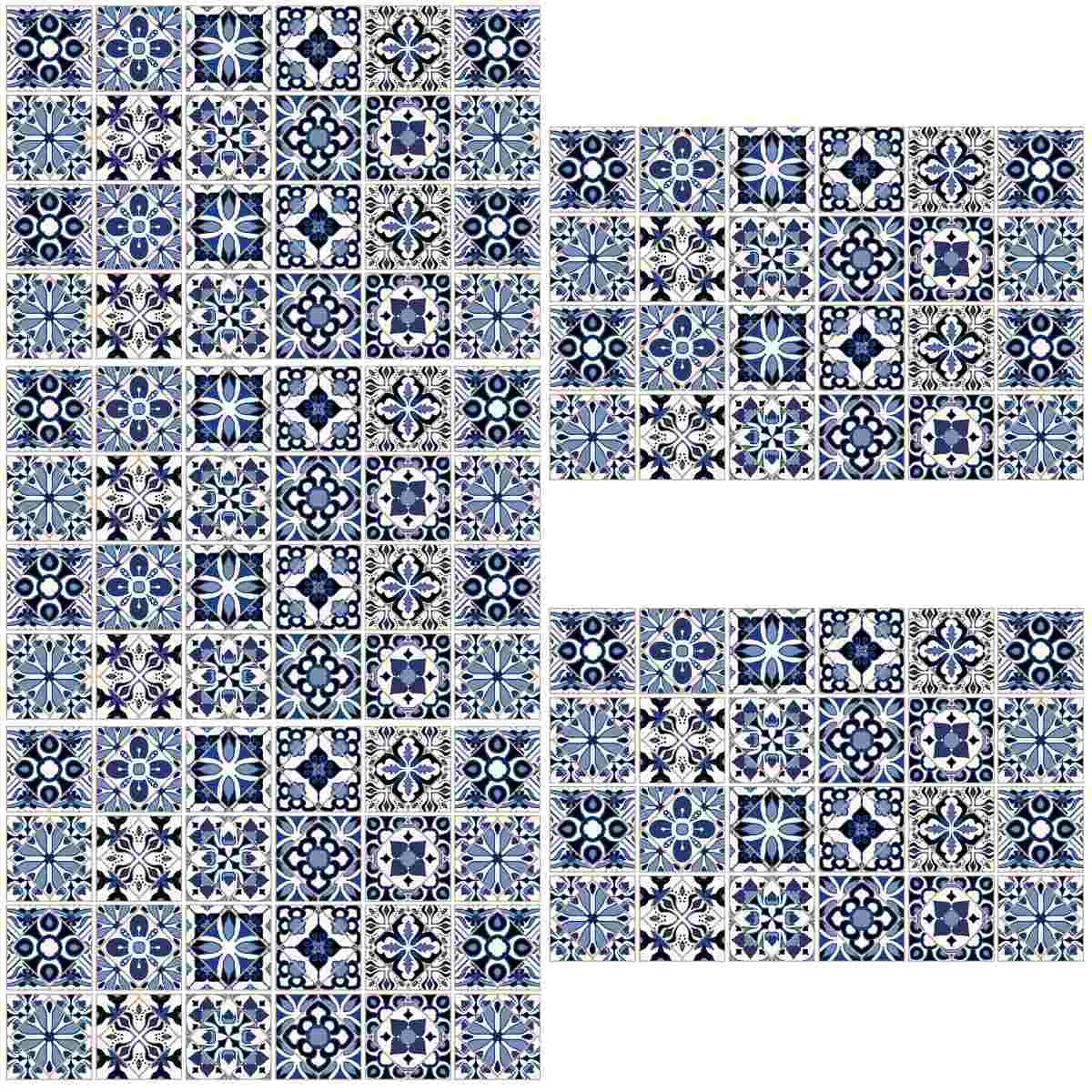 

120 pcs Easy to Peel and Stick Tile Stickers Wall Floor Tile Decals Kitchen Tile Decals Tile Stickers