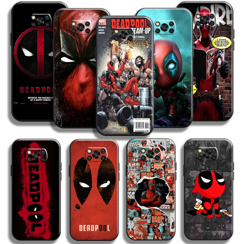 

Marvel Deadpool Case For Xiaomi Poco X3 Pro NFC For POCO X3 GT Phone Case Back Silicone Cover Funda Coque Carcasa Black