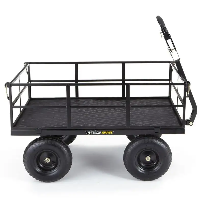 

GOR1200- 9 Cubic Feet Heavy Duty Steel Utility Wagon Cart, Black