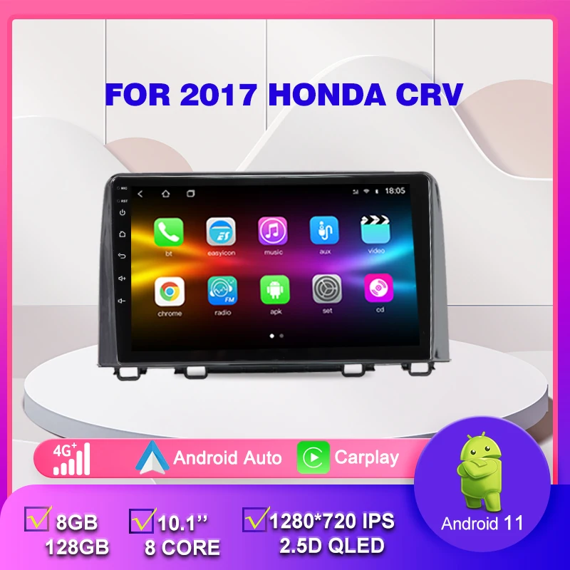

10 inch Android 11 8+128G Car Radio For Honda CRV 2017-2020 4G Carpaly Auto DSP GPS Multimedia Player Stereo