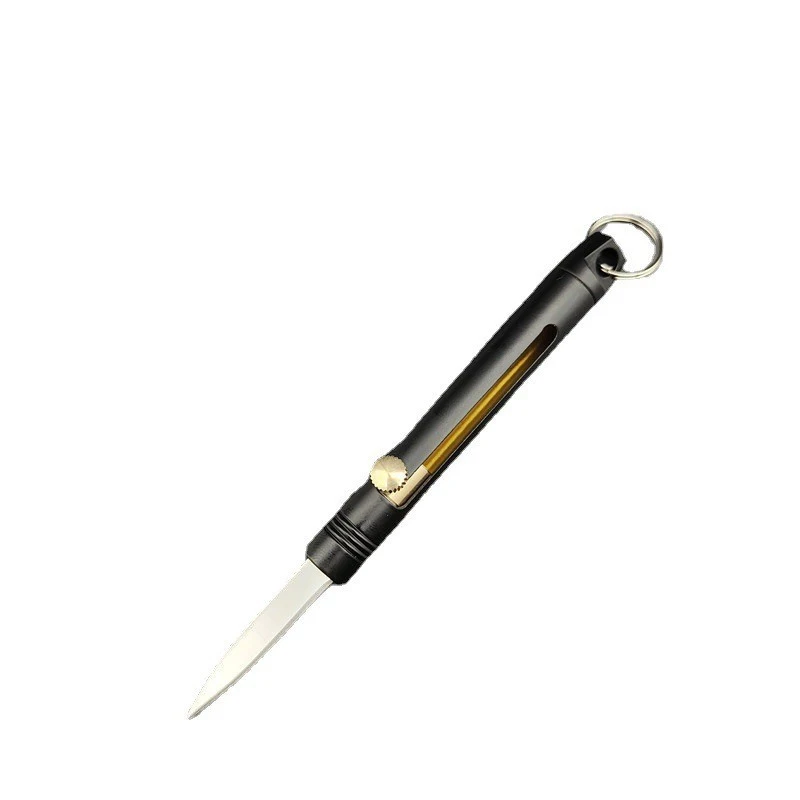 1 шт. металлическая карманная открывалка для картона с брелком сверху