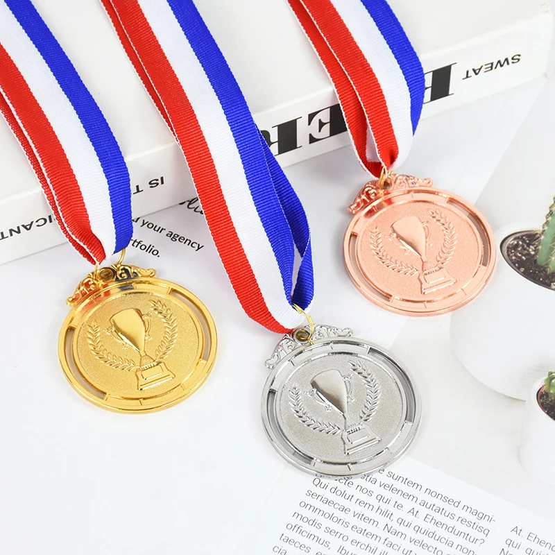 1p Золотая Серебряная бронзовая награда медаль-победитель для детей футбольные