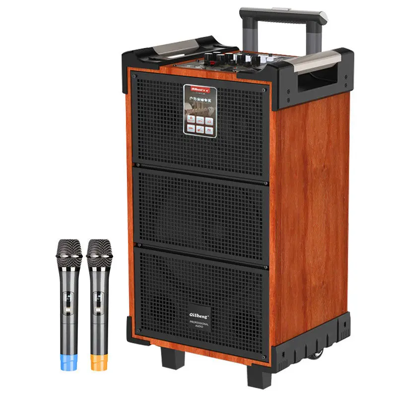 Новая деревянная 12-дюймовая трехсторонняя звуковая карта аудиосистема уличная