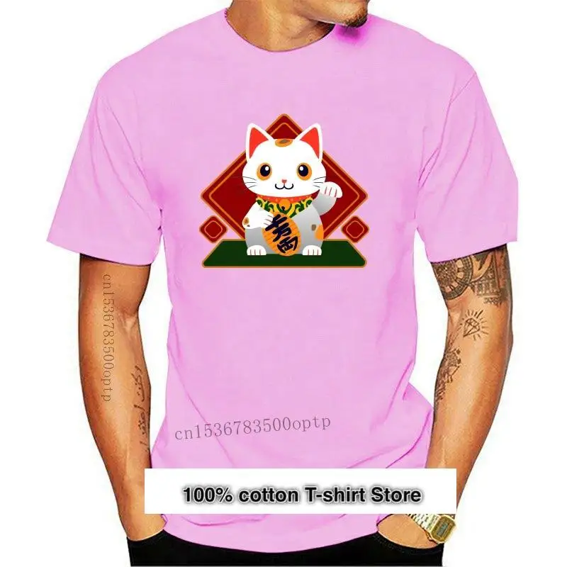 

Camiseta de gato de la suerte Манеки-neko для женщин, ropa de moda, новый