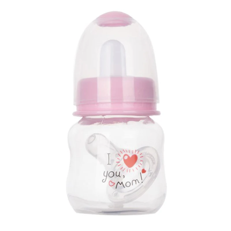 

60ml Baby Newborn Nursing Nipple Bottle PP Pacifier Mini Portable Feeding Nursing Bottle Cute Cartoon Baby Milk Water Bottle