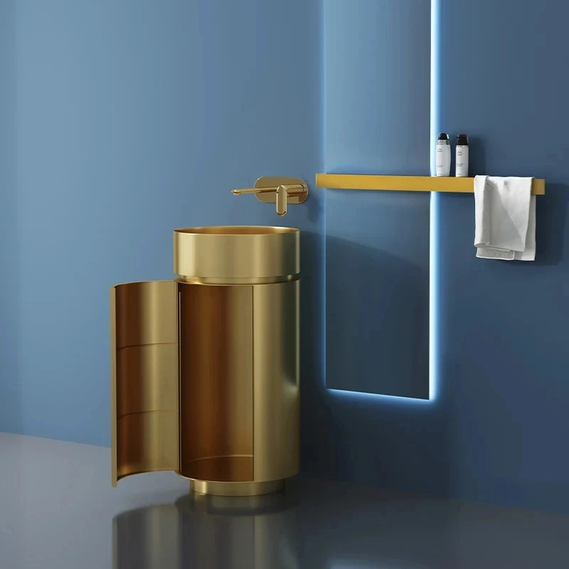 CX102AF Креативная раковина-колонна из нержавеющей стали 304 с отделением для