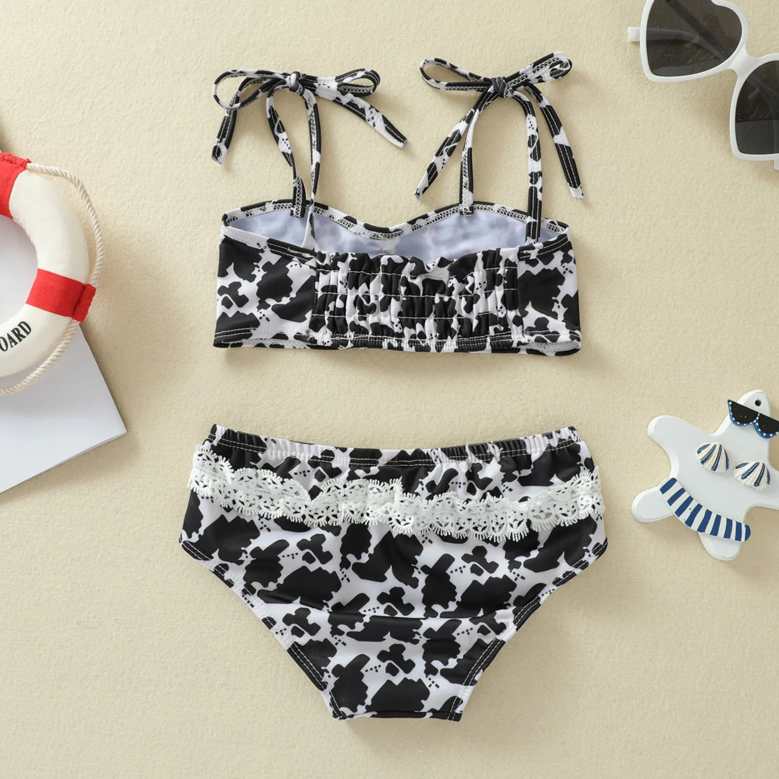 Купальник для девочек 3-3 лет лето 2022 купальник из двух предметов с камуфляжным