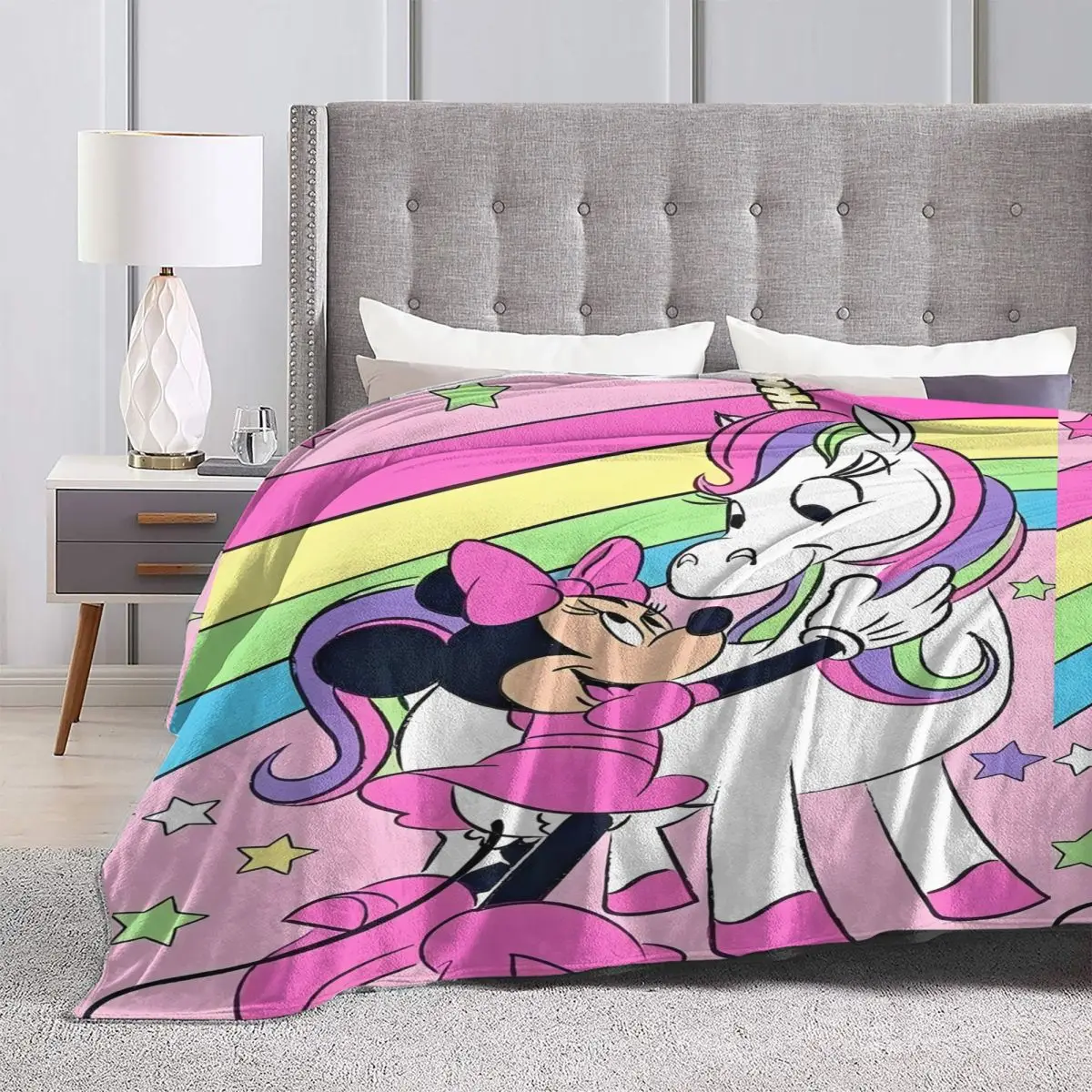 Микки Маус Miniso Радужная Белая лошадь одеяло качественное теплое зимнее