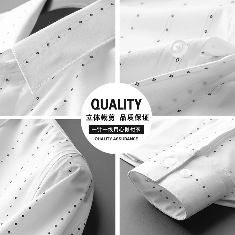2022 Spring Striped Shirts for Men's Long Sleeve Slim Casual Shirt Business Formal Dress Shirt Social Party Tuxedo Male Clothing