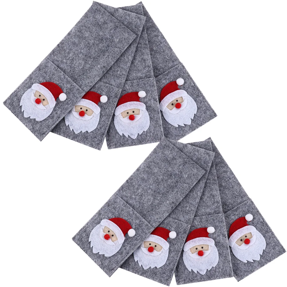 

Christmas Holder Cutlery Bag Tablewaresilverware Pouch Cover Fork Utensil Table Flatware Party Bags Decoration Pockets