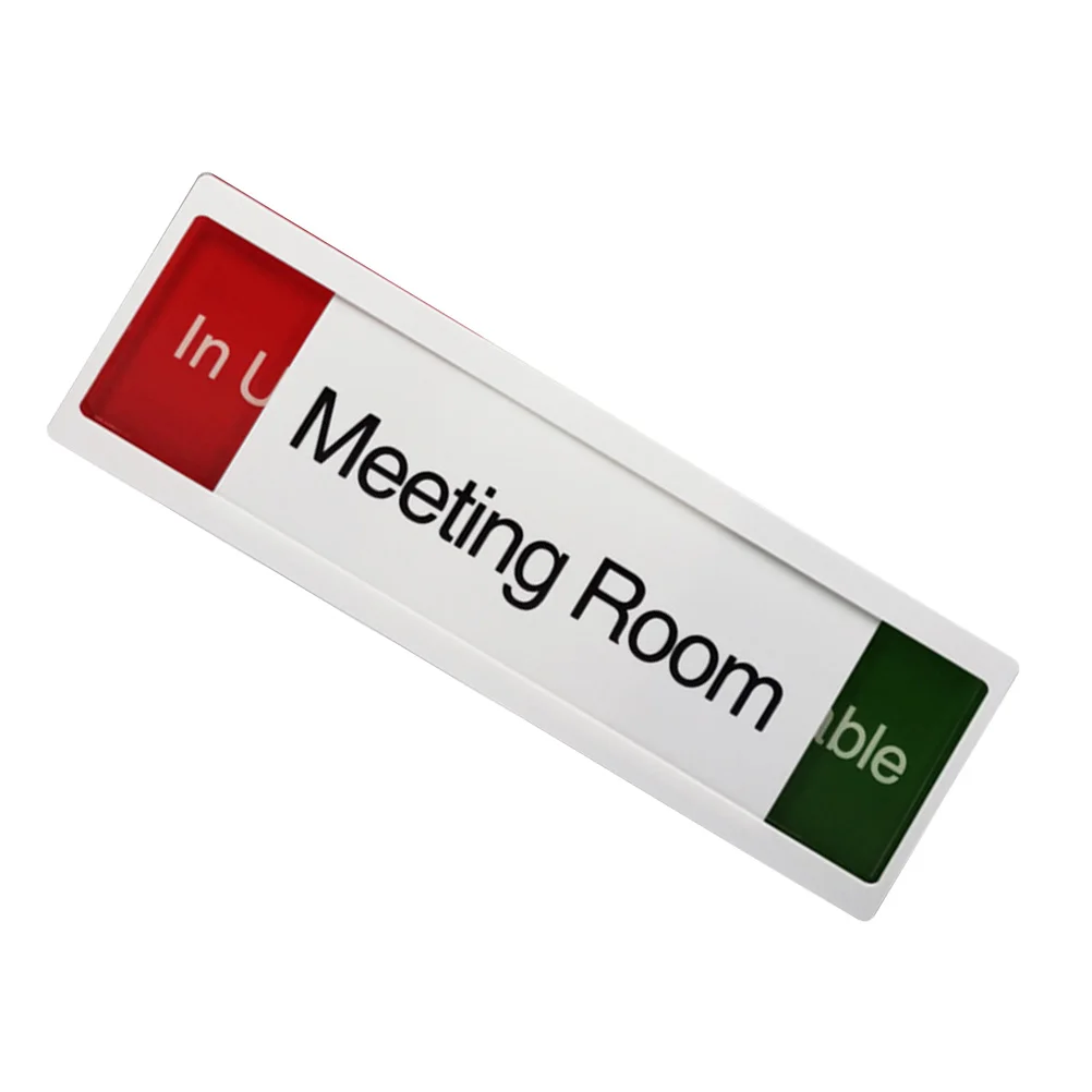 

The Office Sign Signage Business Door Privacy Indicator Conference Room Open Occupied Slider White Acrylic