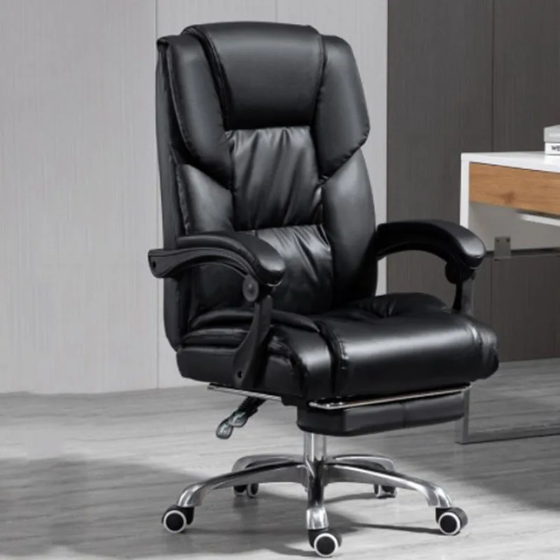 

Ergonomic Office Chair Armrests Leather Fluffy Office Chair Wheels Heavy Duty Luxury Cadeiras De Escritorio Home Furniture