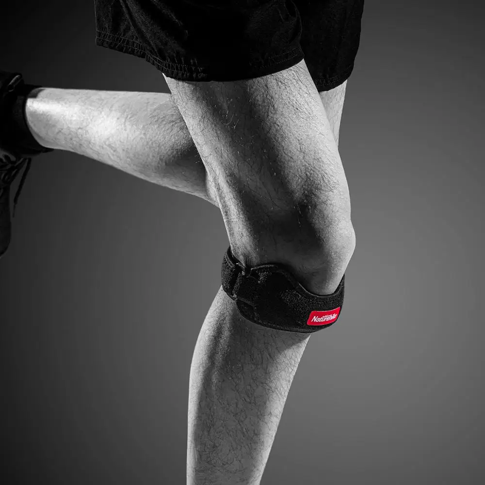 Naturehike Kneecap Band Adjustable Silica Gel Knee Tendon Strap Protector Pressurized Elastic Running Sports Gym Support - Наколенник Naturehike с регулируемым капюшоном, защита коленного сухожилия с силиконовым ремнем, эластичная поддержка при беге, спор