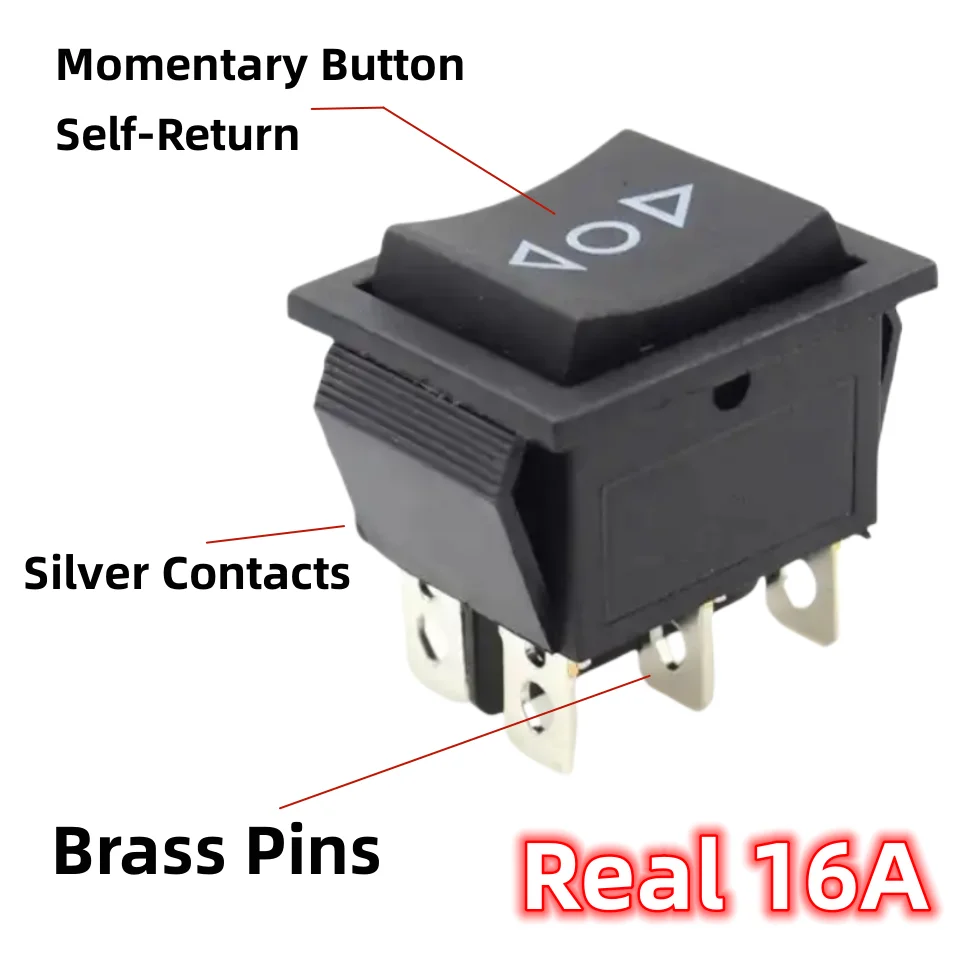 Моментальный переключатель 6-контактный 16 А 6 P