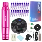 Машинка для перманентного макияжа мачта P10, ротационная машинка с профессиональными иглами для картриджей, светодиодный дисплей, источник питания, набор для тату-художников