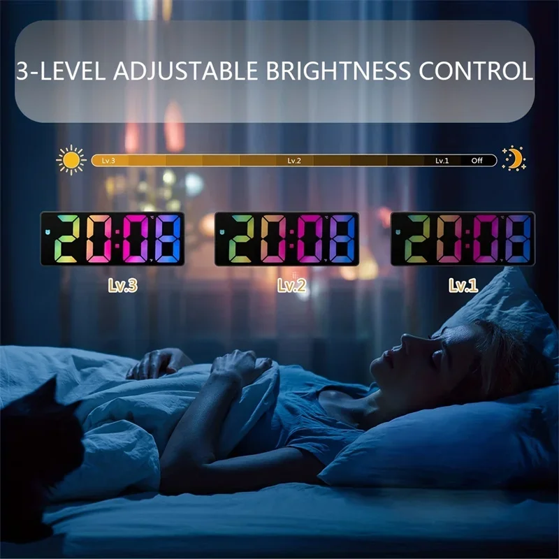 LED Цифровой Будильник с Термометром