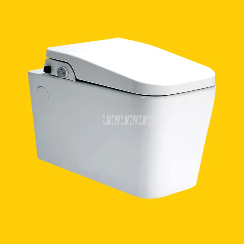 

Square Intelligent Wall Mounted Flush Toilet 3 Cleaning Mode Temperature Sensing Seat Water Filter Ceramic Toilet 220V 1500W