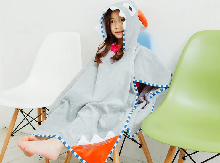 2 Colors Character Grey MONSTER and Brown Owl Baby Ponchos/Hood /Children's Hood Bath Towels/Kids Beach Clothes