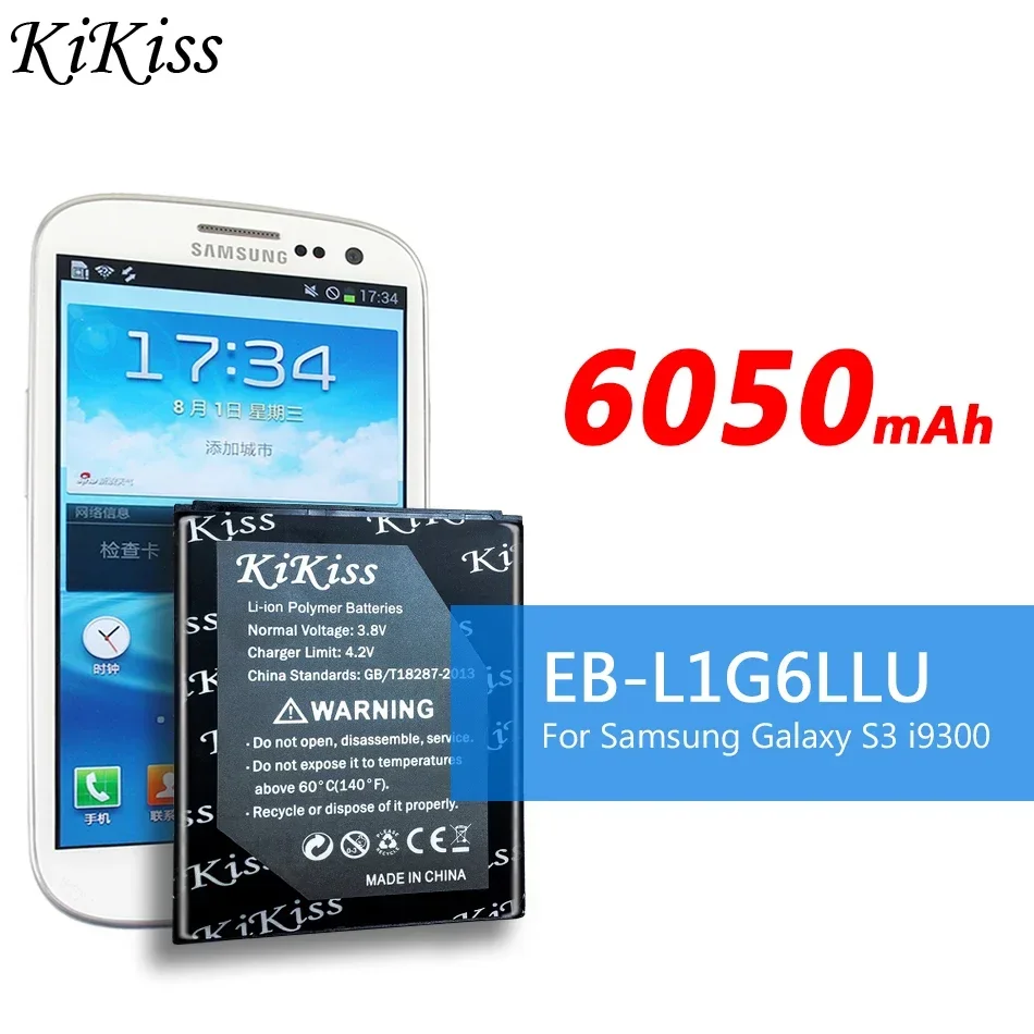 Аккумулятор KiKiss для Samsung Galaxy S2 S3 Mini S4 S5 Ace 2 GT I8190 I8160 I9100 i9300 i9500 i9505 G900F G900 EB 425161 LU EB-L1G6LLU