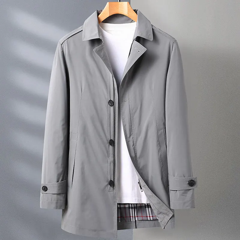

2022 four seasons high-end new leisure youth handsome leisure single breasted Korean version slim type side slit insert jacket