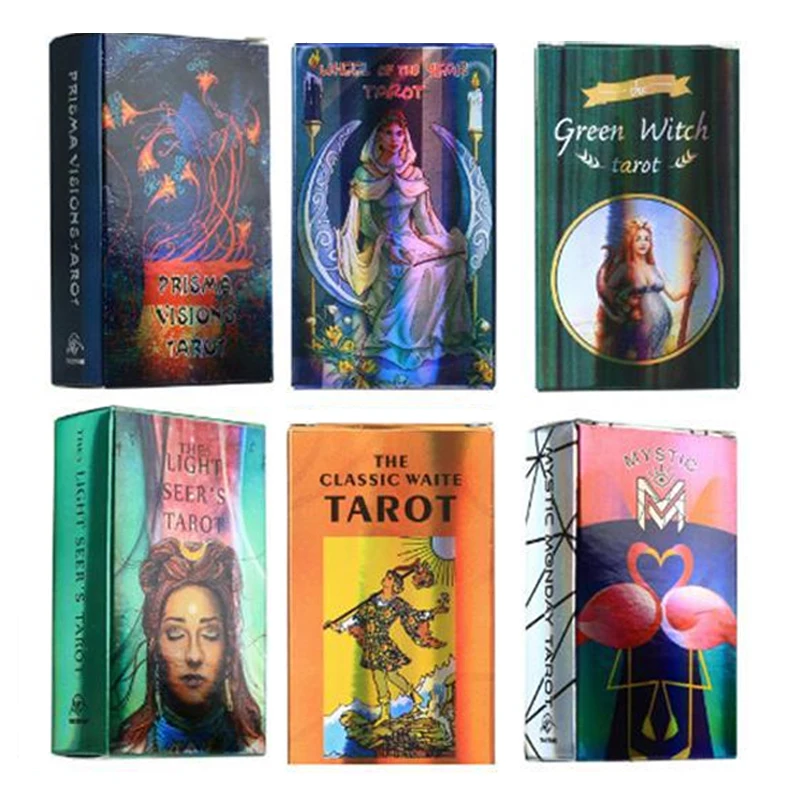 

Laser Tarot Oracle Cards Board Games Angel Rider Waite Tarot Archangel Lenormand Crystal Angel Party Camping Interactive Toys