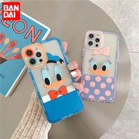bandai brand donald and daisy angel eyes couple clear tpu phone case for iphone xr xsmax 8plus 11 12 13 13 pro max case
