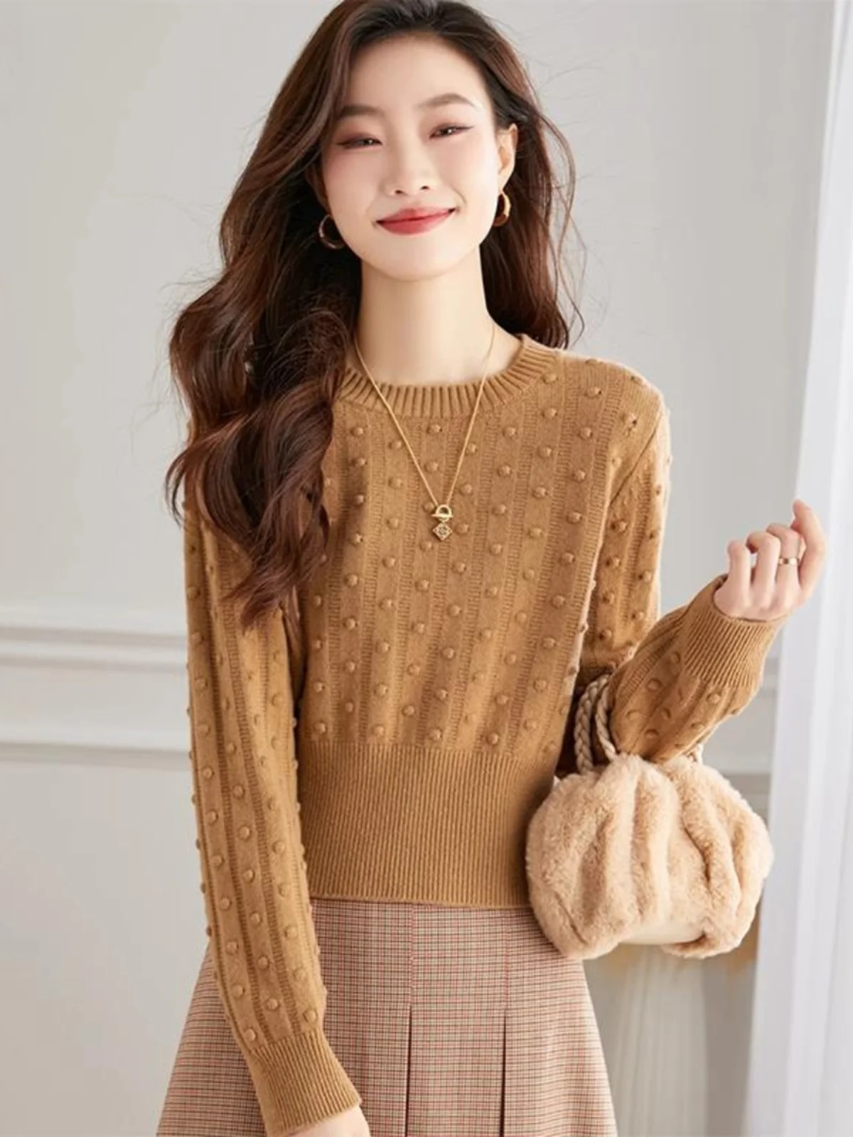 Внешняя торговля Большой бренд Counter Cut the Tag off Clearance Короткая вязаная женская