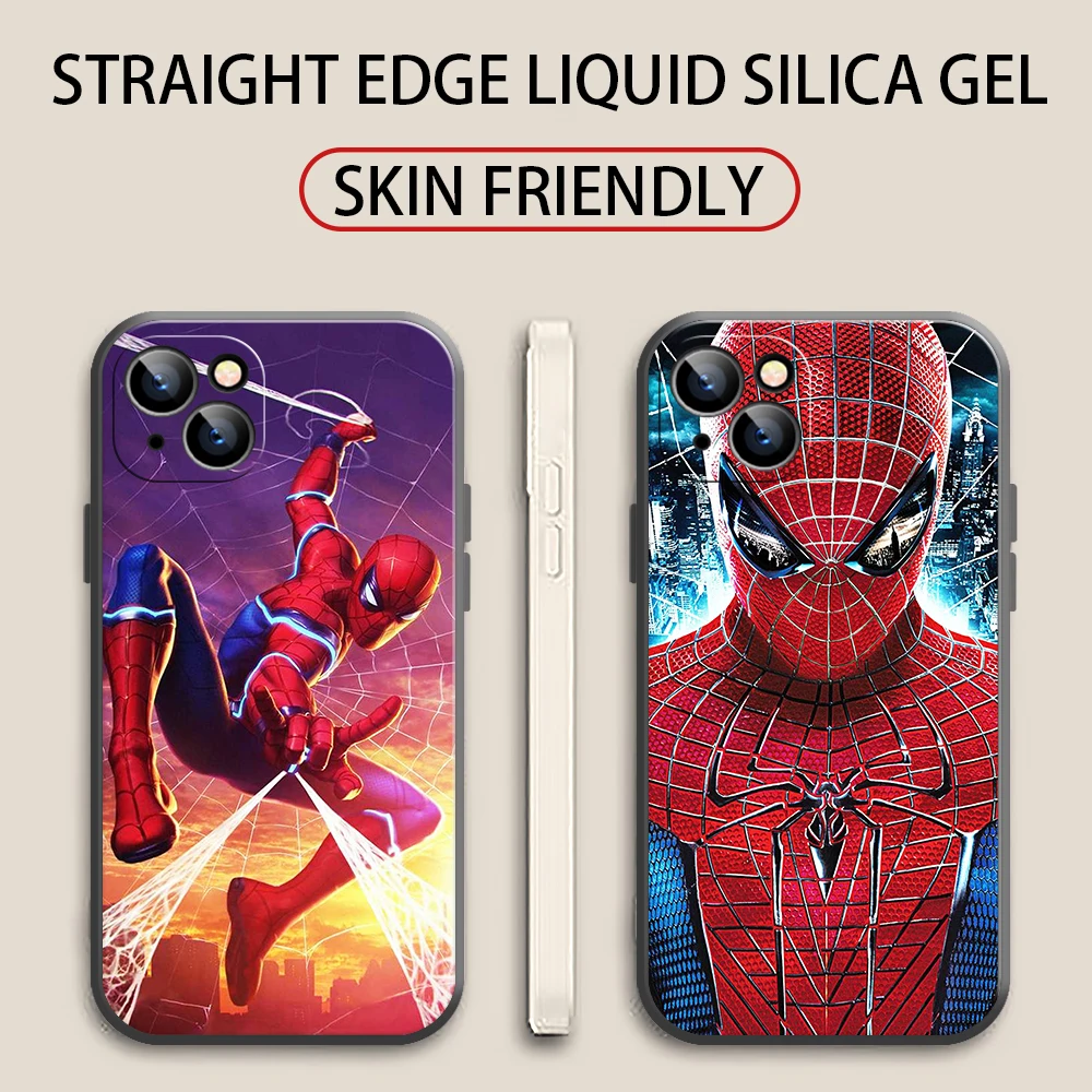 

Черный чехол для телефона Sipderman Marvel для iPhone 13 12 11Pro Mini X XR XS Max 6 6S 7 8 Plus SE 2020, силиконовая Мягкая крутая задняя крышка