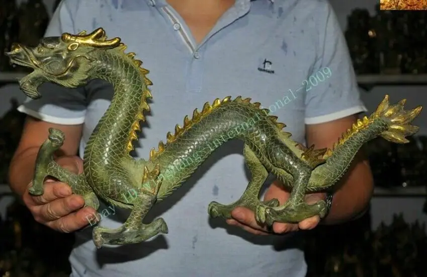 Китайская Бронзовая позолоченная резная статуя 12 знаков зодиака Королевский дворец 45 см Бесплатная доставка