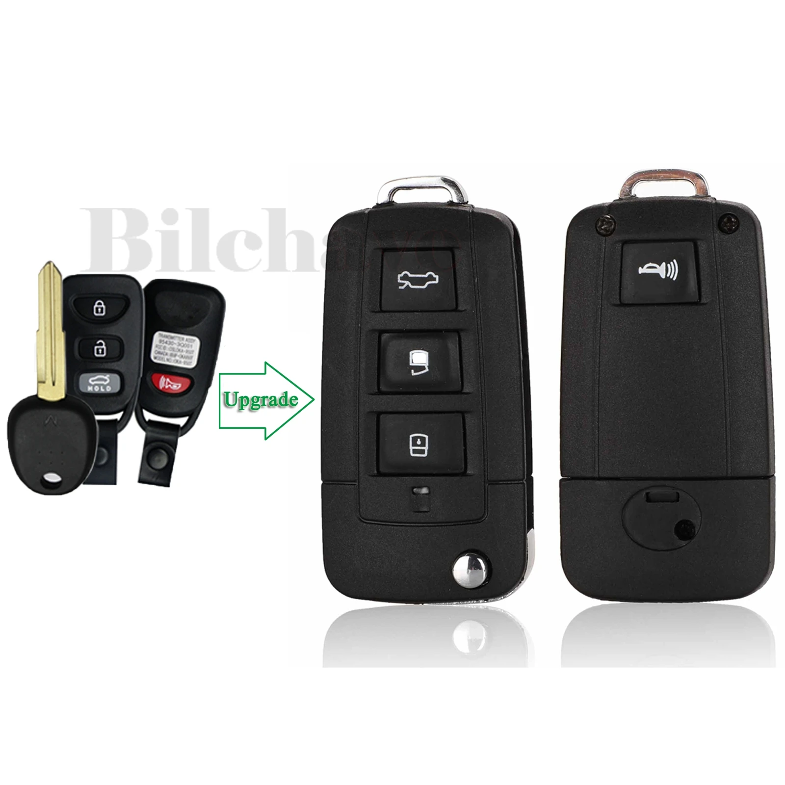 

Jingyuqin модифицированный для Hyundai Coupe Galloper Santa Fe для KIA Cerato Spectra Optima Fob 3 + 1 кнопка откидной корпус дистанционного ключа автомобиля