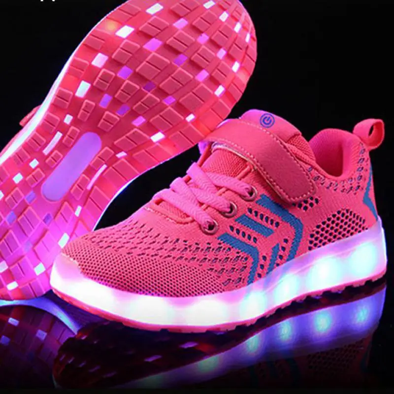 

Glowing Sneakers Led Boy Girls Pink Sport Shoes Kids Led Shoes Light Up Sneakers Kids Shoes Luminous Sneakers