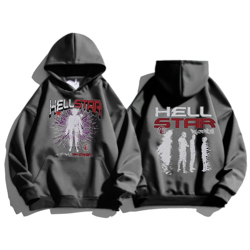

New Hellstar Hip Hop Hoodie Winter Autumn America Fleece Cotton Hooded Pullover Men Women Luxury Brand Comfort Loose Sweatshirt