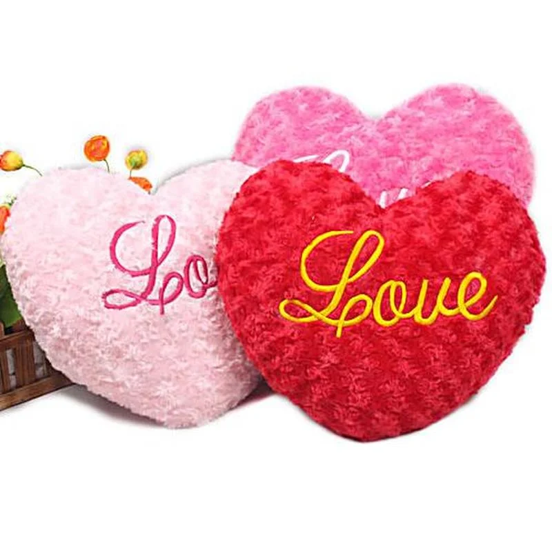 

40CM LOvely Soft Plush Stuffed Red Love Heart Shape Pillow Toys for Children Doll Wedding Party Decor Toys Plush Baby Cute Gifts