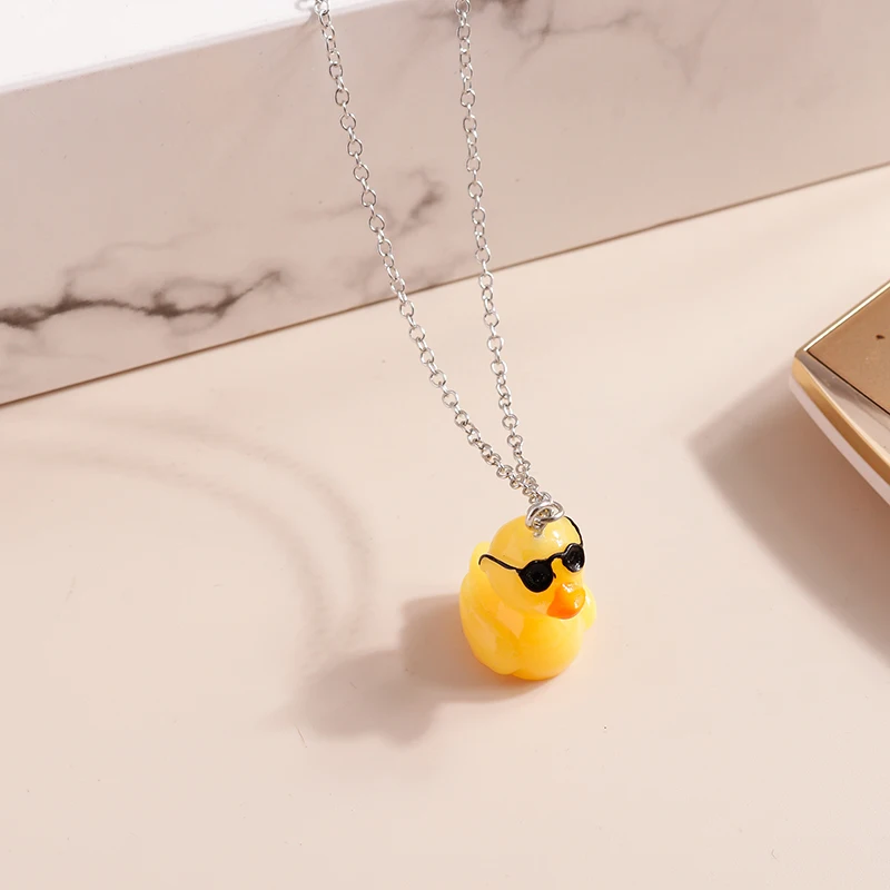 Aihua Новое 3D мультяшное ожерелье с желтой уткой для женщин и детей креативные