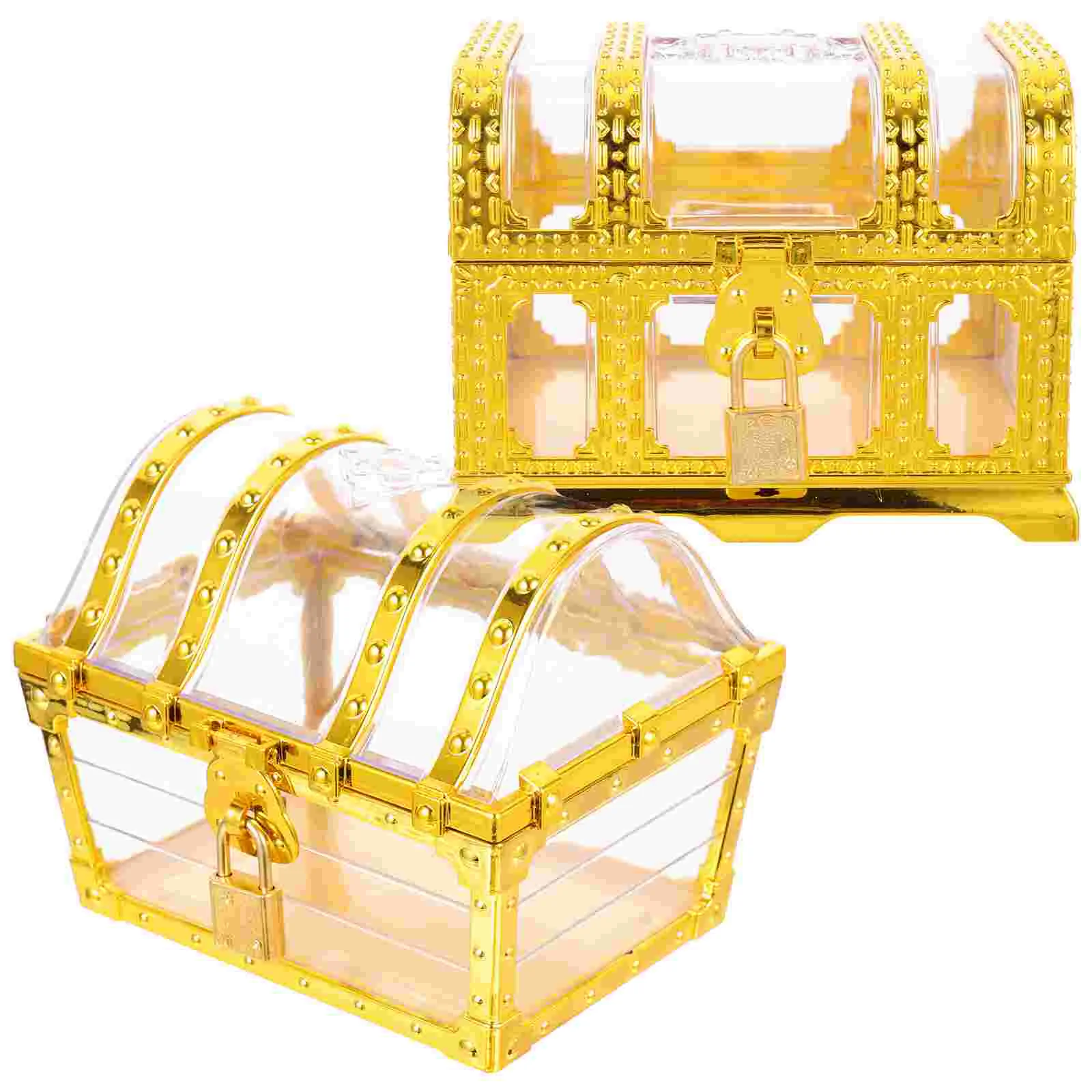 

2 Sets Multi-functional Home Storage Box Pirate For Kids Pirate Decor With Lock