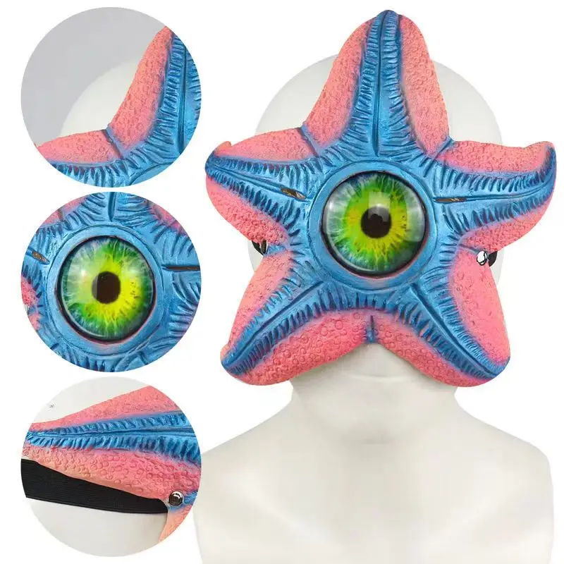 

2022 New Halloween single green eyeball starfish Mask Masque Masquerade Cosmask Party Masks Funny Cosplay Masks Costume Supplies