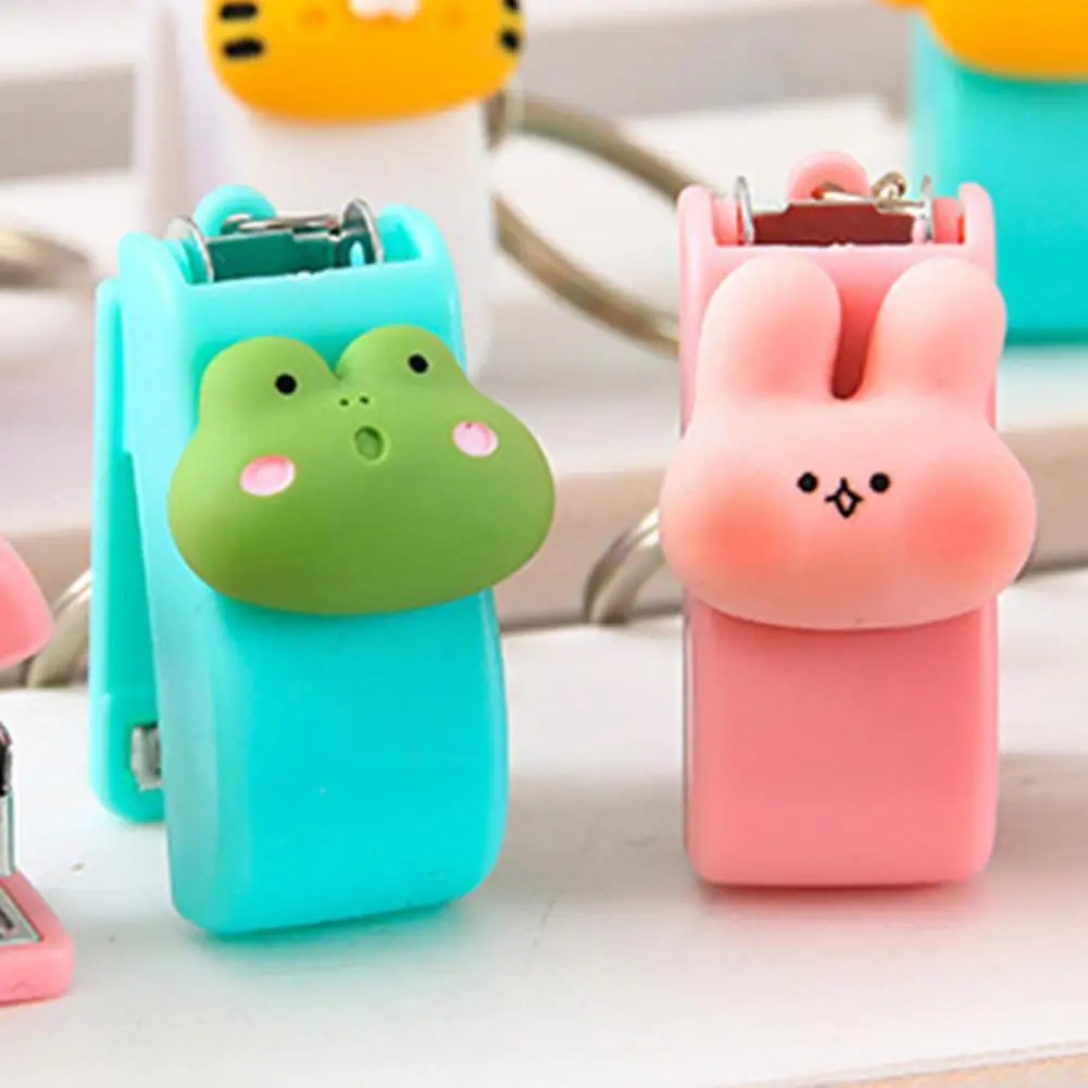

Cute Cartoon Mini Stapler Key Chain Macaron Color Student Convenient Creative Pendant Stapler Key Suppiles Student Sch A4N1