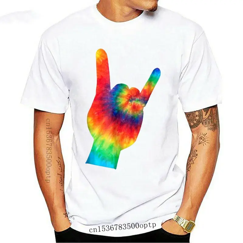 

Camiseta de Rock Tie Dye Rocker para niños de los años 60, camiseta Groovy Tiedyed, Tops de cuello redondo, camiseta de verano