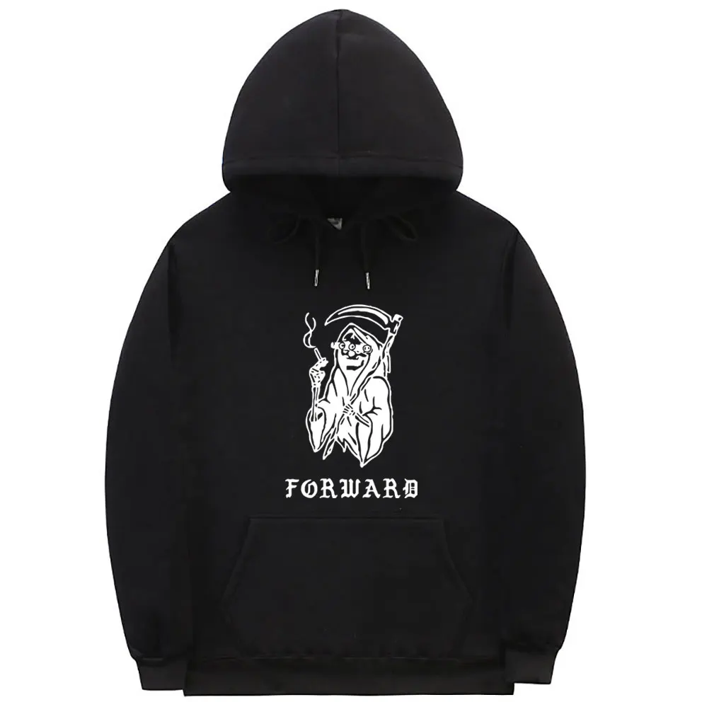

Vintage Forward Observations Group Death Skeleton Graphic Hoodie Men's Hip Hop Rock Sweatshirt Men Casual Fleece Cotton Hoodies