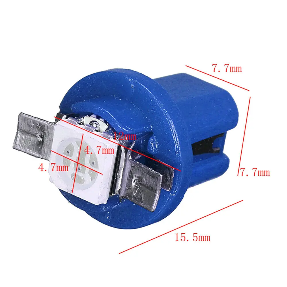 

Replacement Dashboard lights 10pcs Blue Bulb Panel T5 B8.5D 5050 SMD Auto