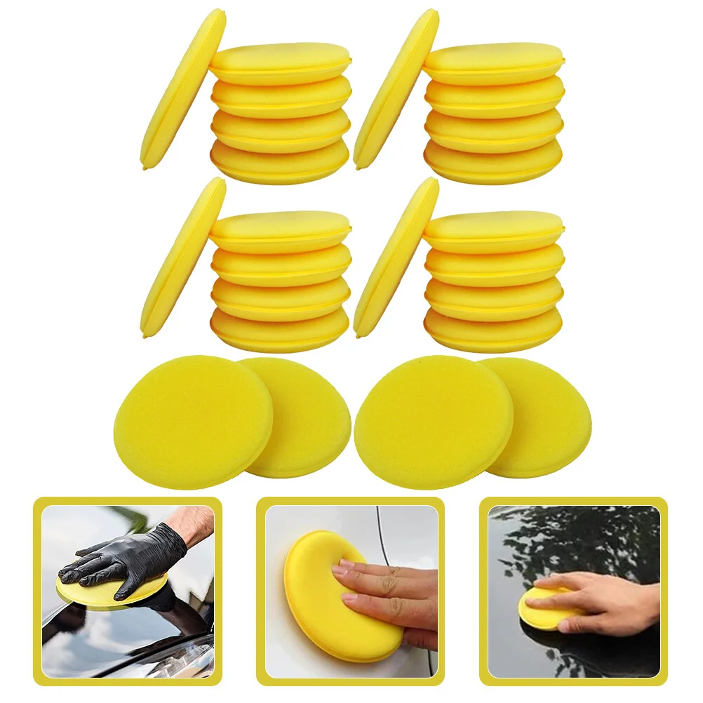 

24 Pcs Car Wash Tools Soft Sponge Cleaning Pads Buffing Large Sponges Washing Cars Manual