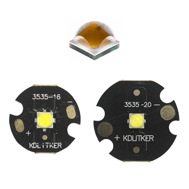 

Cree XP-L HD 10W 1226 Lumens 6500K 5000K 4000K 3000K SMD 3535 LED Emitter on KDLitker DTP Copper MCPCB Bead Flashlight DIY Long