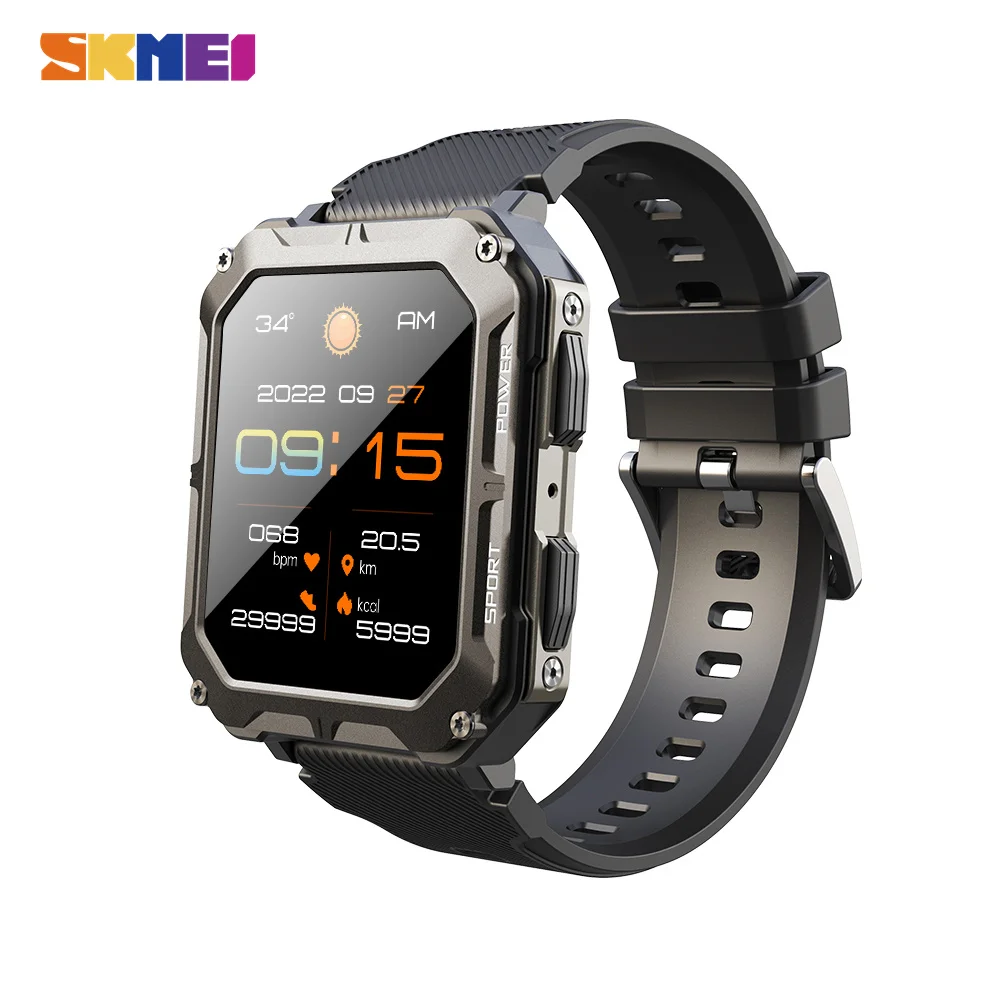 

Смарт-часы SKMEI с сенсорным экраном 1,83 дюйма, Bluetooth, пульсометром и шагомером