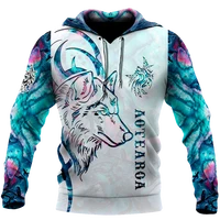 new arrival fashion mens hoodies 3d wolf printed loose fit sweatshirt for men streetwear hoody funny hoodie brand pullover 98