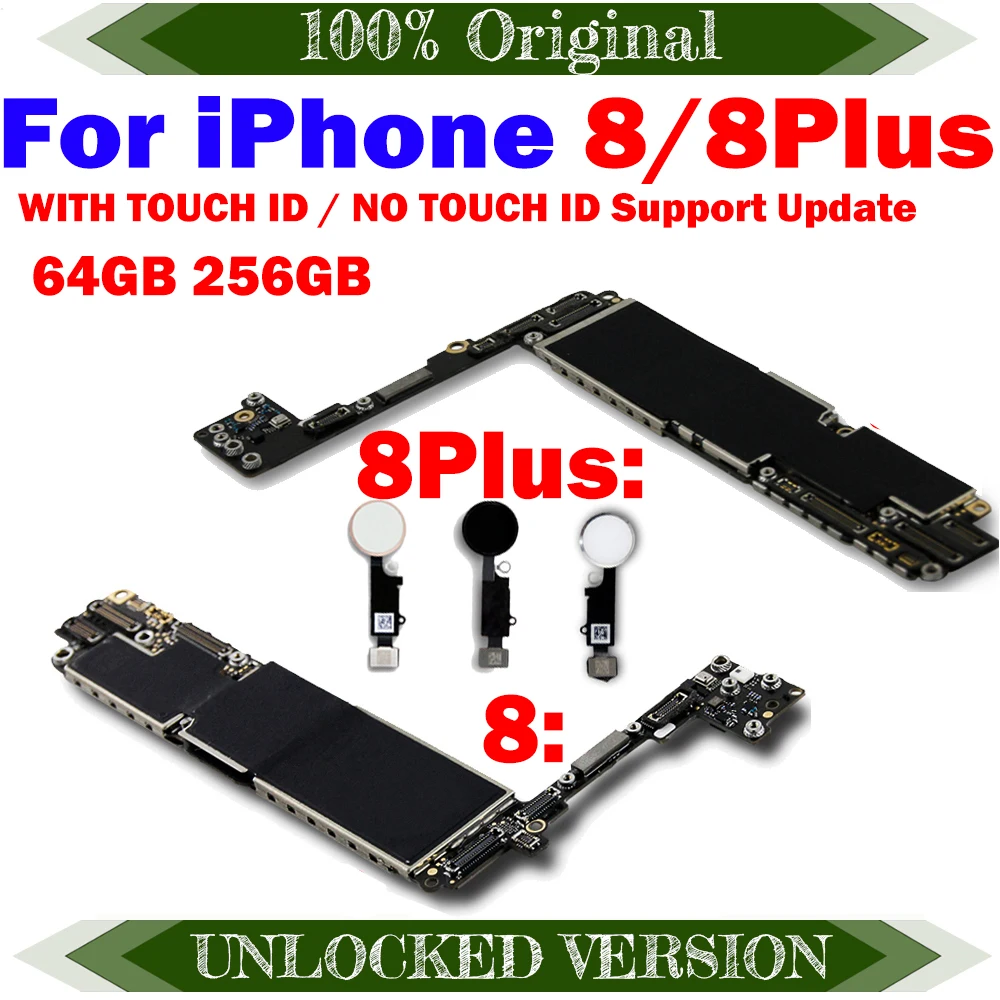 Материнская плата iPhone 8 Plus с полными чипами Поддержка iOS обновленная материнская