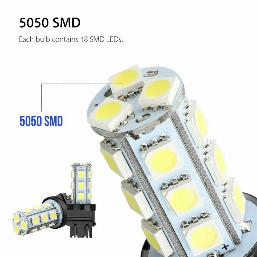 

10x3157 3156 супер белый 18SMD светодиодный фонарь заднего хода стоп-сигнал лампы 6000K светодиодный светильник пы