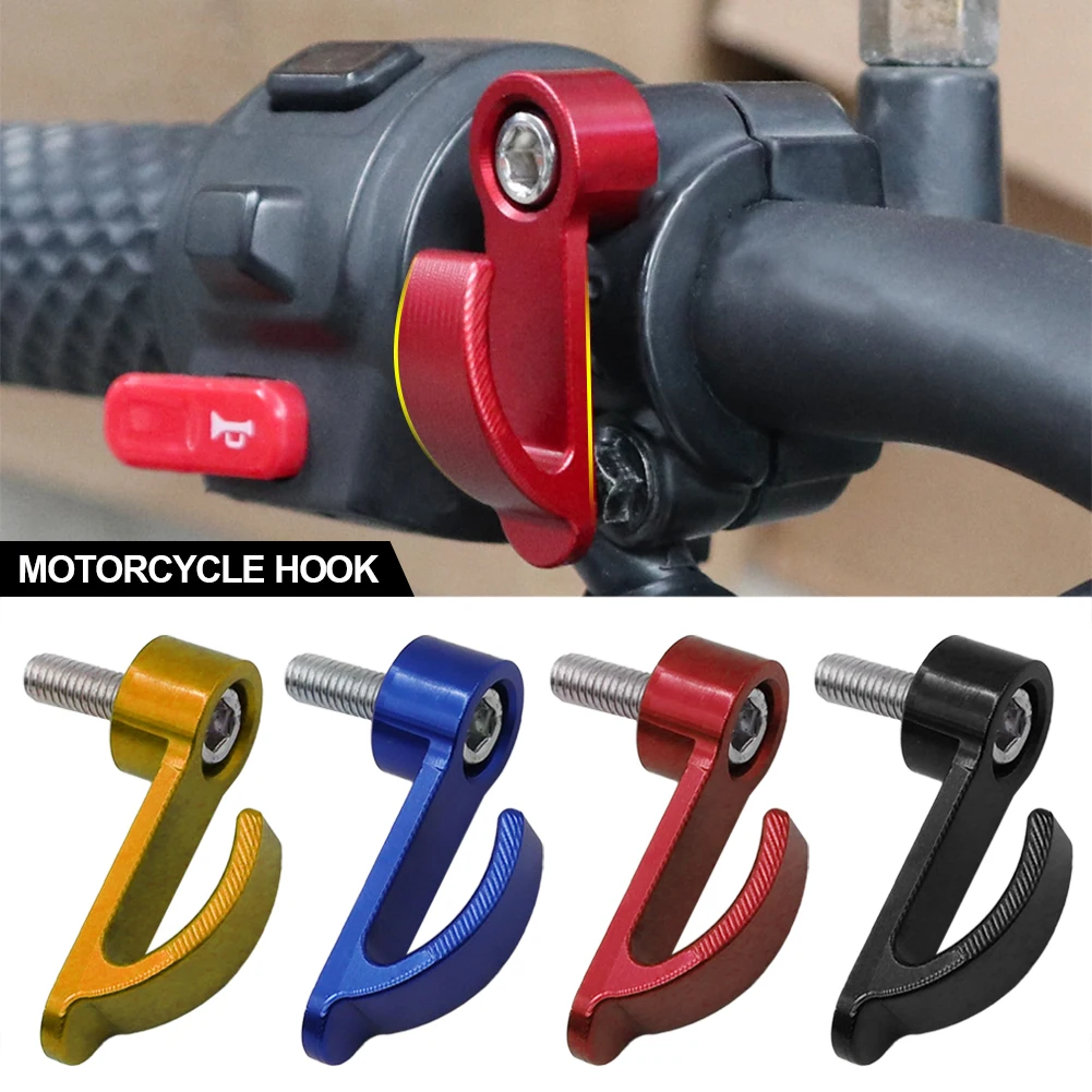 

Universal CNC Aluminium Alloy Motorcycle Single Hole Hook Helmet Bag Carry Hook Holder For Dirt Bike Electric Scooter Moped