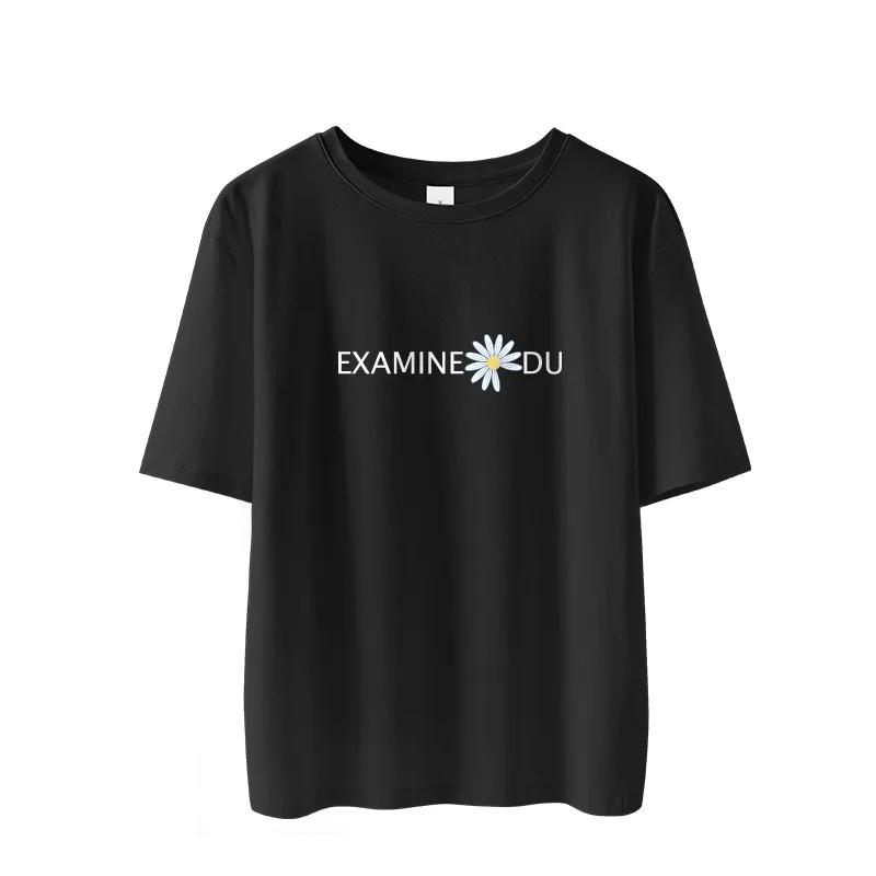 

Футболка женская из прочного хлопка с круглым вырезом и коротким рукавом