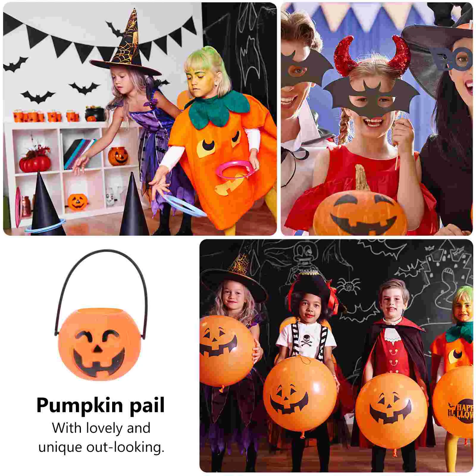 12 шт. Джек О фонарь ведро тыквенная голова подставка для конфет Хэллоуин детские